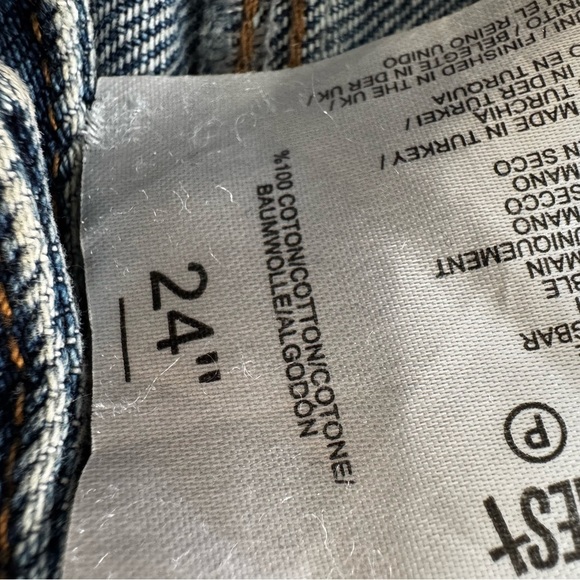 The Ragged Priest Dark Blue Straight Leg Jeans with Star Patches - Picture 6 of 6